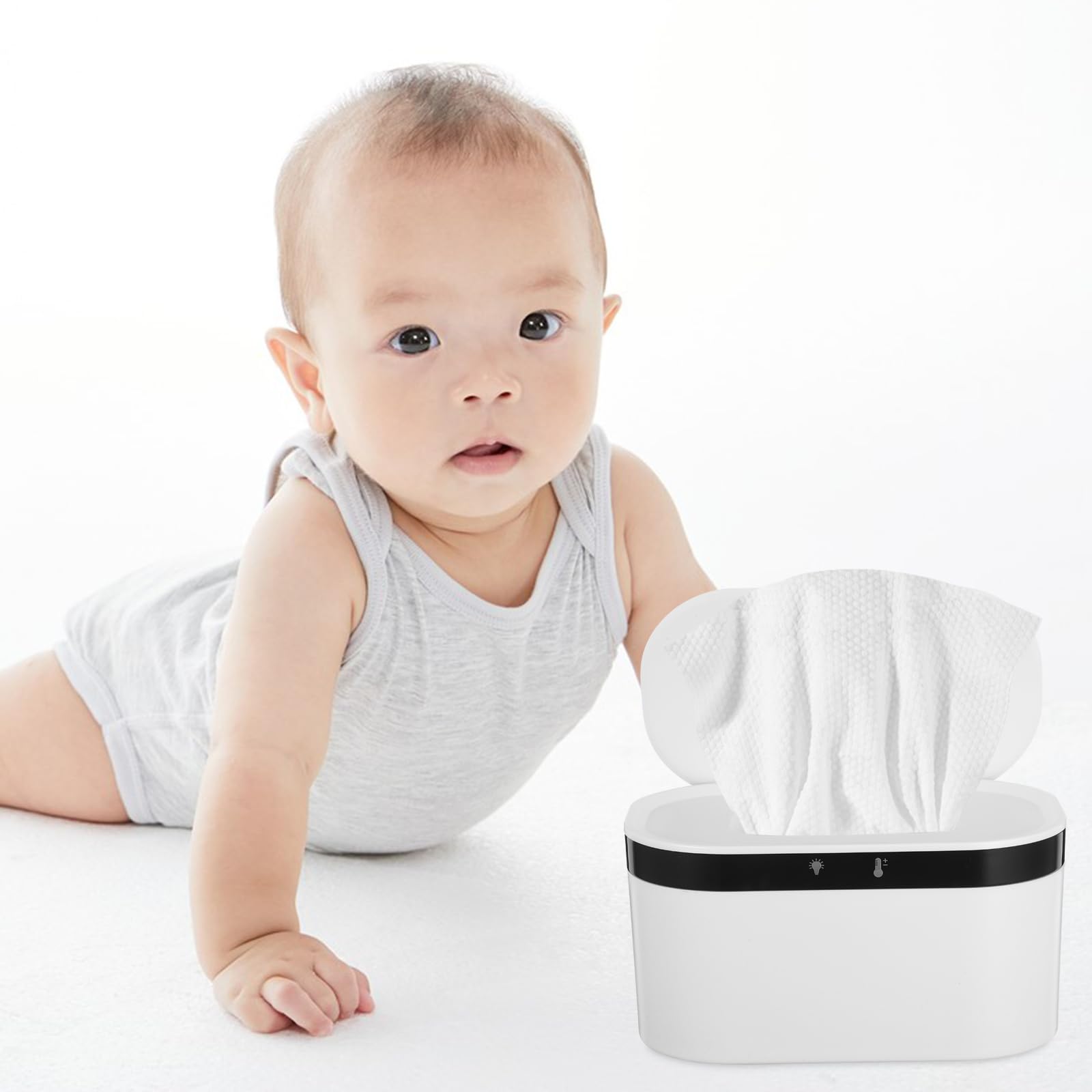 Cabilock Calentador Portátil de Toallitas Húmedas Mantiene y Humectación para Bebés Material Plástico con Tecnología Burn Adecuado para Casa y Viaje