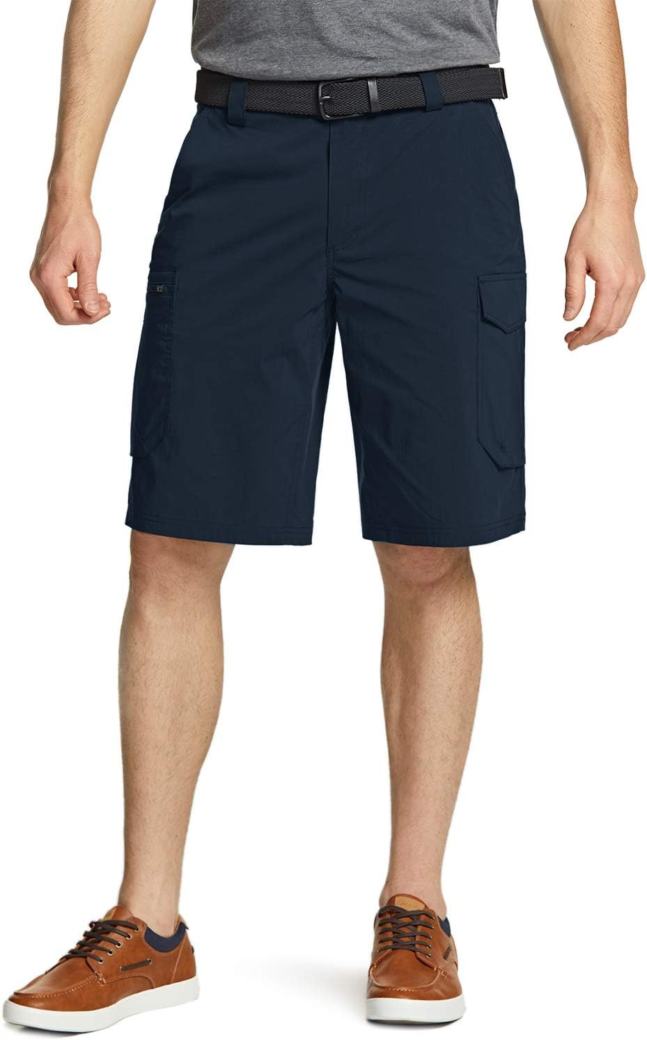 CQR Men's On-The-Go Cargo Shorts, Lightweight Relaxed Fit Casual Shorts, Outdoor Stretch Multi-Pocket Cargo Shorts