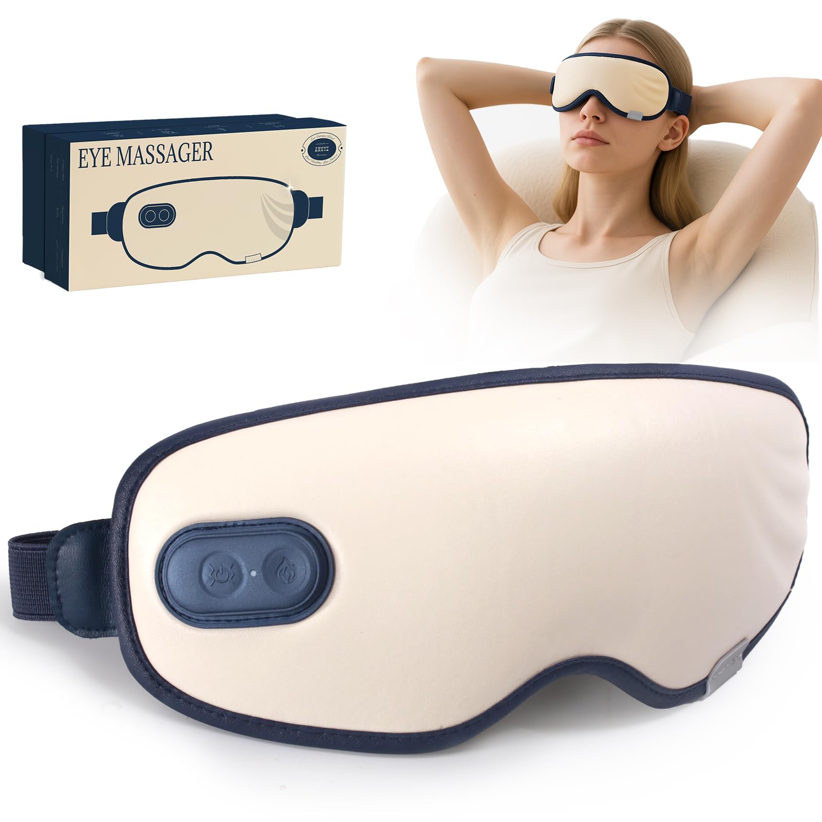Eye Massager with Heat Birthday Christmas Gifts for Women Men Her Him Heated Eye Mask for Dry Eyes