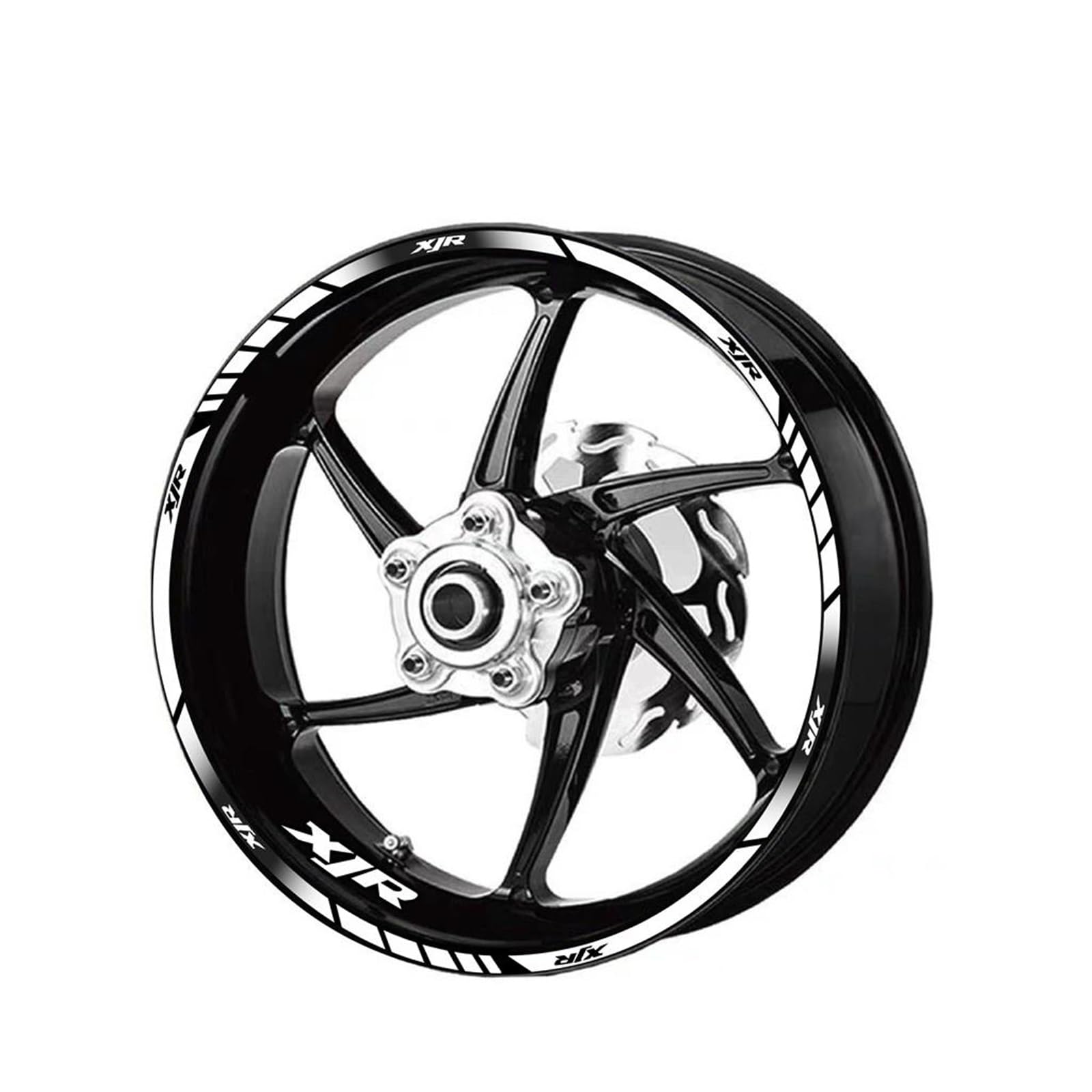 Autocollant réfléchissant pour jante de moto Yamaha XJR haute visibilité
