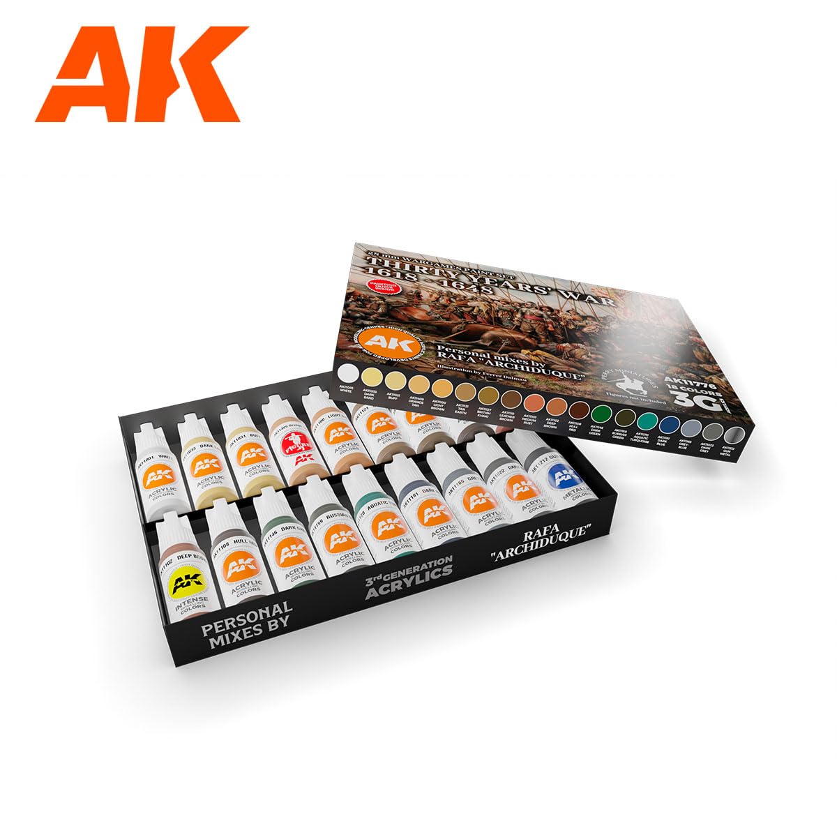 AK Acrylics 3Gen AK11777 SIGNATURE SET SERGIO VILCHES SET (14x17ml