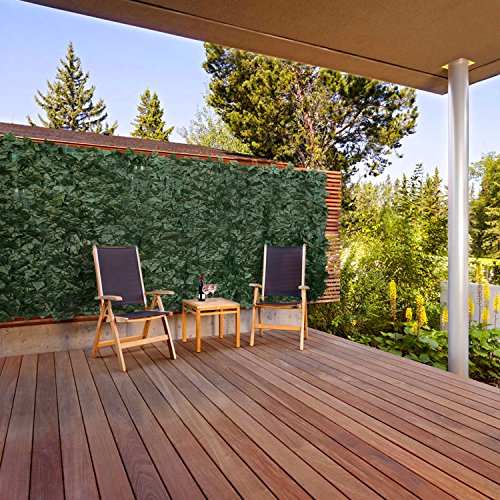 E&K Sunrise 58" X 196" Faux Ivy Privacy Fence Screen With Mesh Back-Artificial Leaf Vine Hedge Outdoor Decor-Garden Backyard Decoration Panels Fence Cover - Set Of 1 #TOP6