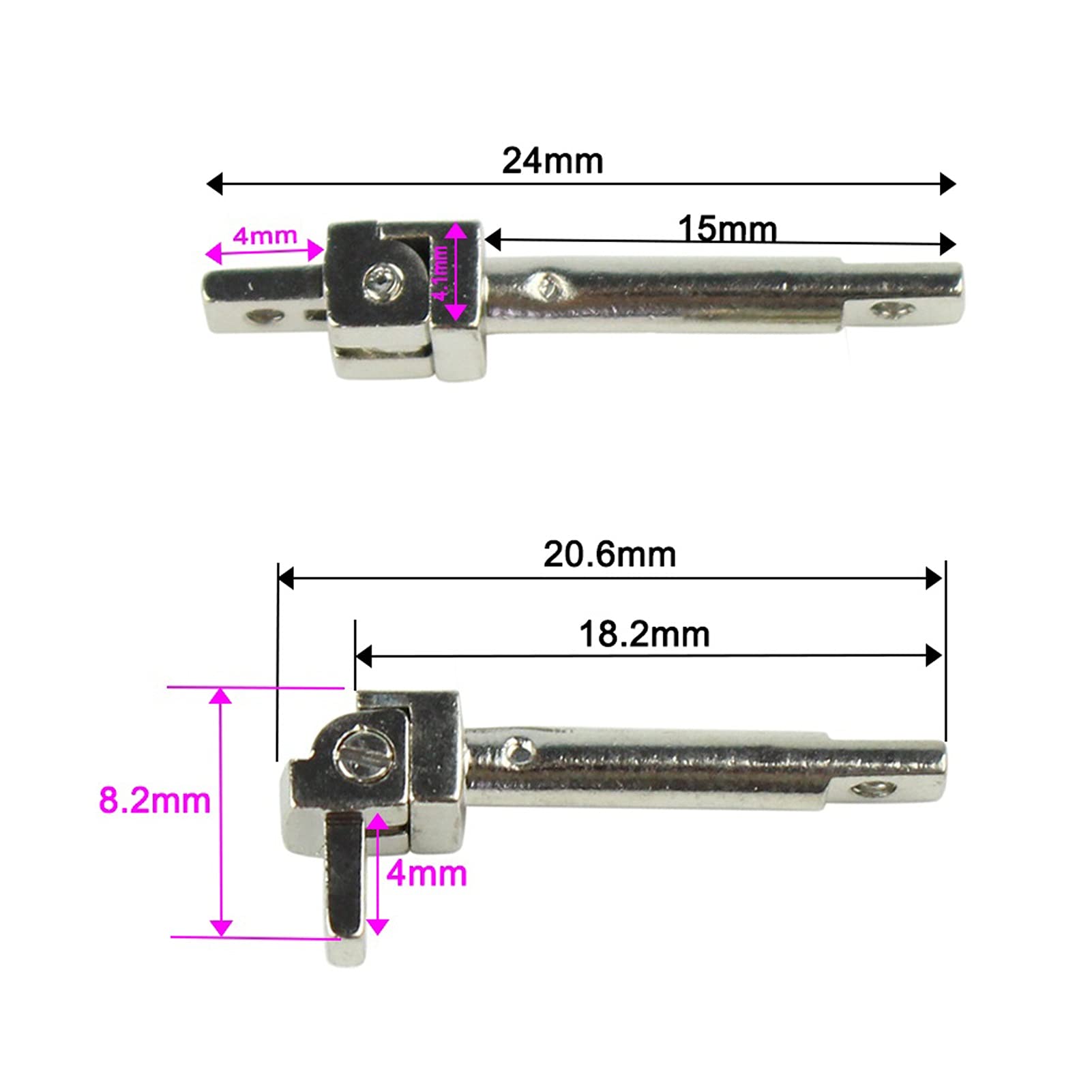 SBTRKT 50 Paar 4 mm breite, hochwertige Kunststoff-Brillen-Federscharniere, Salz-Sonnenbrillen-Brillengestell-Ersatzteile