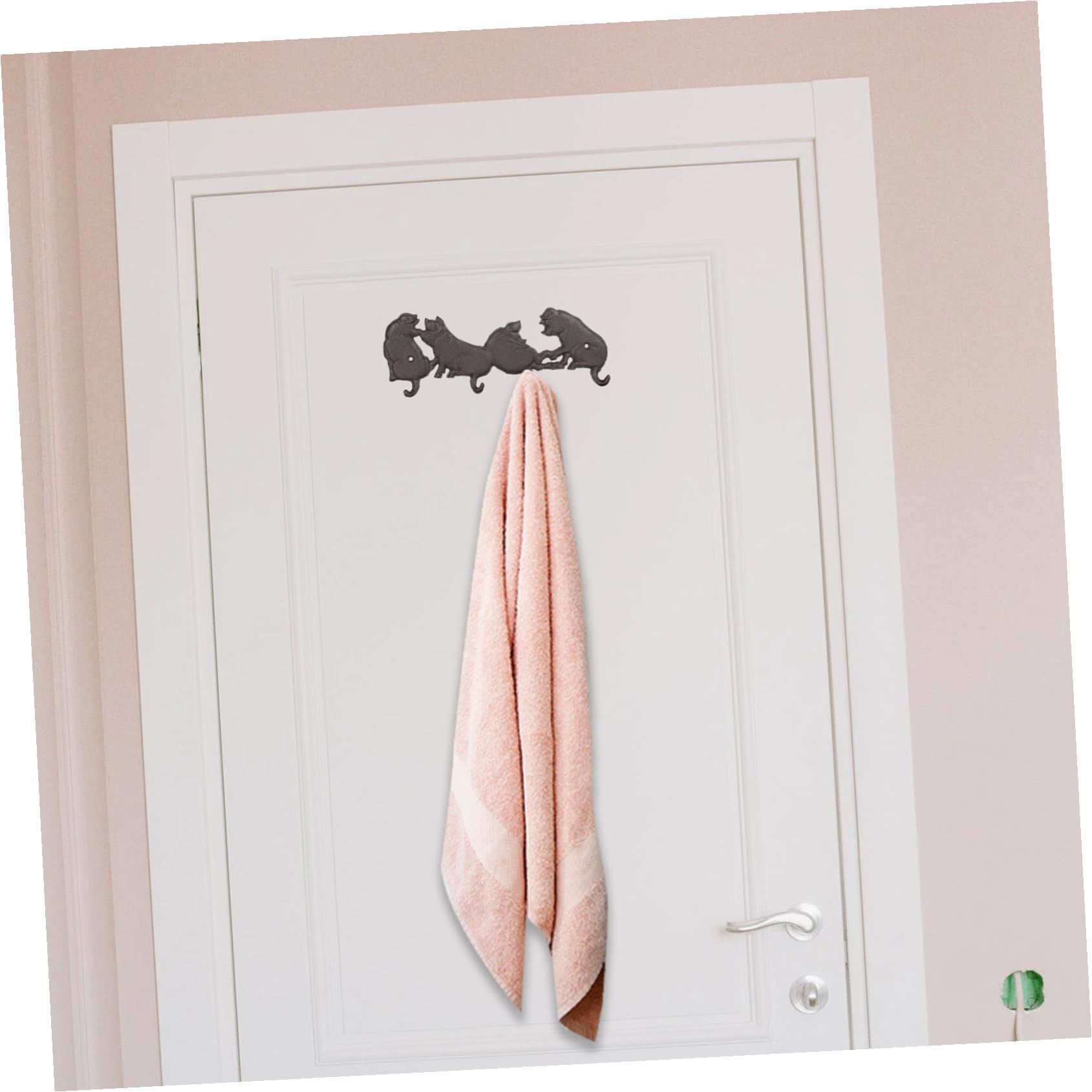 Toyvian Percha de Pared de Hierro Diseño de Cerdo Americano, Gancho Decorativo Práctico y Montado Pared para Colgar Ropa Parte Trasera Puerta