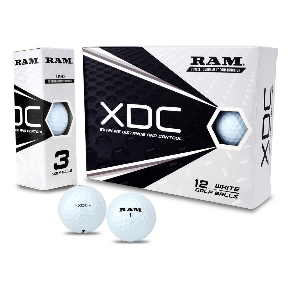 Ram Golf XDC Extreme Distance and Control Golf Balls, White, 144 Pack