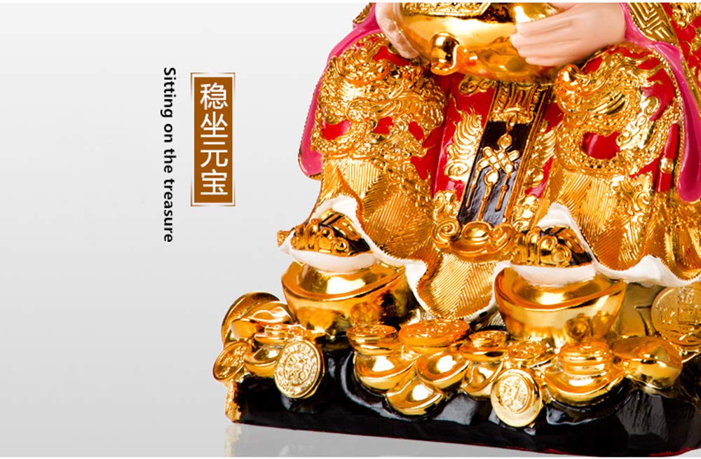 Amazon.co.jp: 金運の祈り 金運の神 - 樹脂色 描画 彫刻 - 金と翡翠