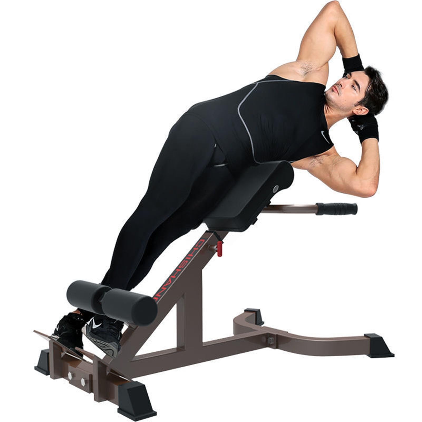 Multifunzione sedia romana estensione della schiena macchina iperestensione panca addominali esercizio forza gambe trainer for palestra domestica altezza regolabile capacità massima 300 kg