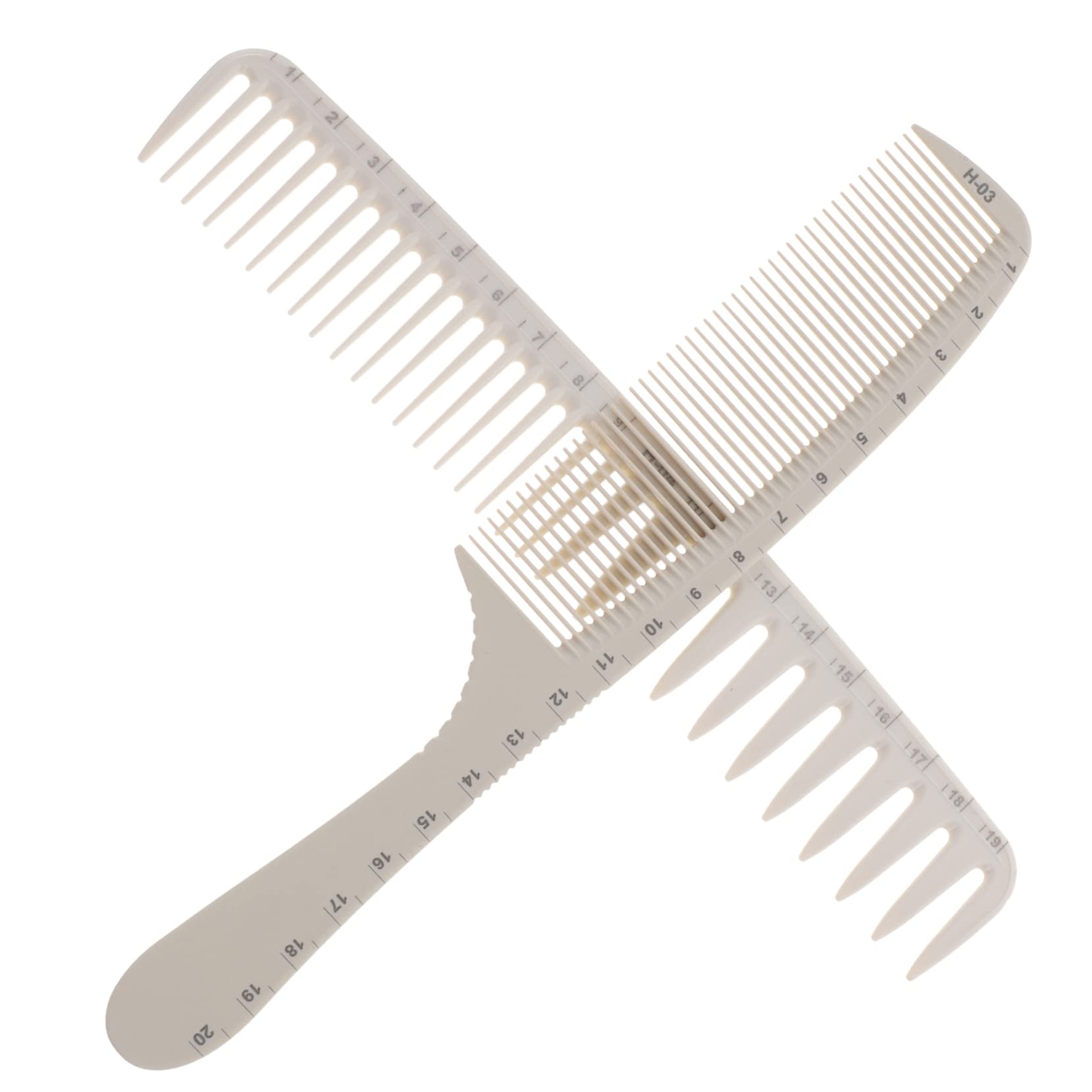 FRCOLOR 10stücke Friseur Haarschneidekämme Mit Maßstab Leichtgewichtige Stylingkämme Für Friseure Für Haarschnitt Und Färbung Ergonomisches Design Zu Transportieren