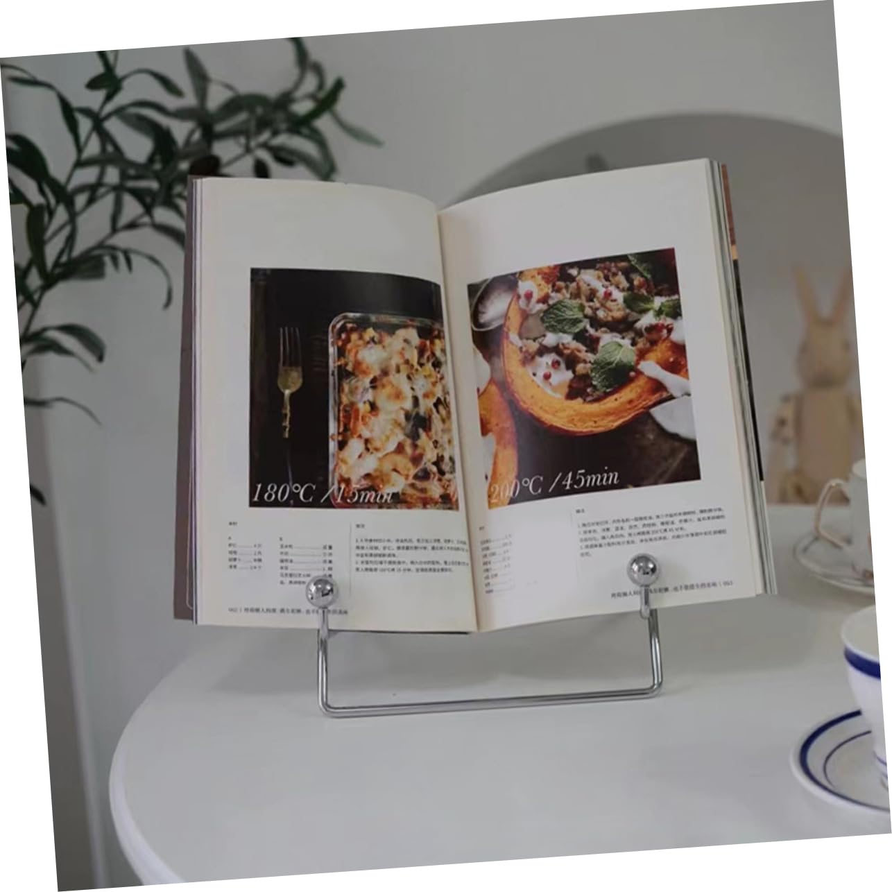 Cabilock 2 Piezas Soporte De Recetas De Hierro Soporte De Computadora Soporte De Plato De Alambre Soporte Para Libros De Lectura Soportes De Caballete De Alambre Silver Planchar