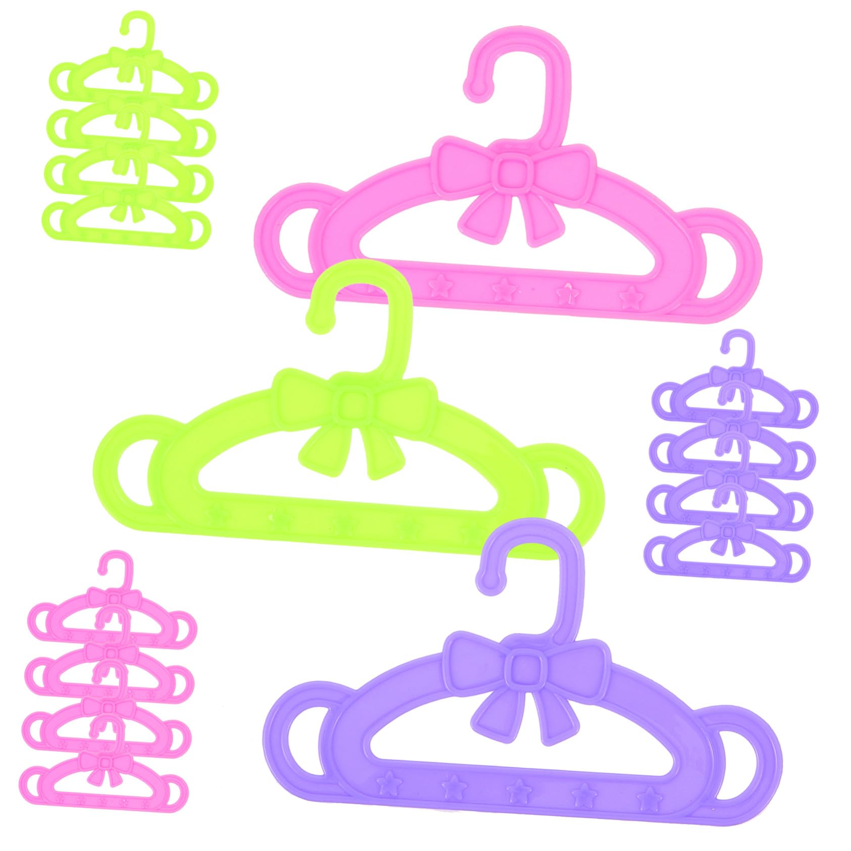 Gatuida 15 Perchas de Plástico para Ropa de Muñecas 15 Unidades Accesorios para Muñecas , para Niñas Juguetes para Bebés y Niñas