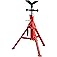 VEVOR V Head Pipe Stand 1/8"-12" Capacity, Adjustable Height 24"-42", Pipe Jack Stands 2500 lb. Load Capacity, Portable Foldi