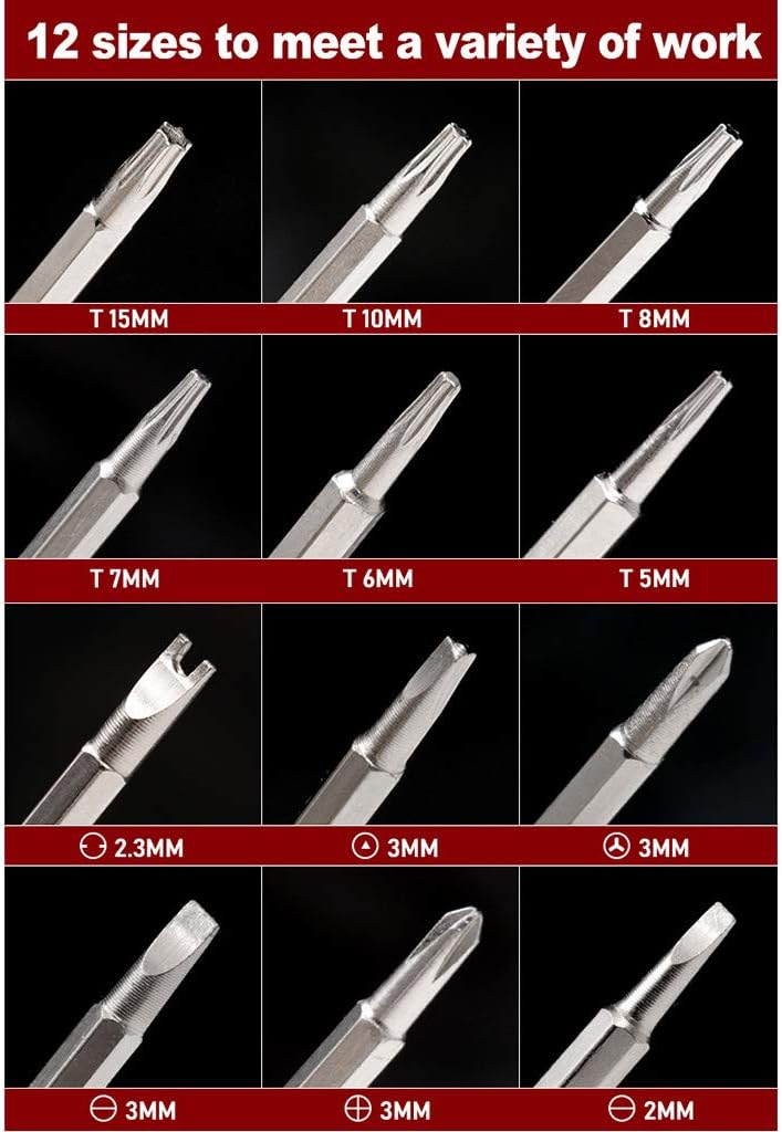 7 Pcs Screwdriver Bit Set Strong Magnet Screwdriver Kit Double for Head