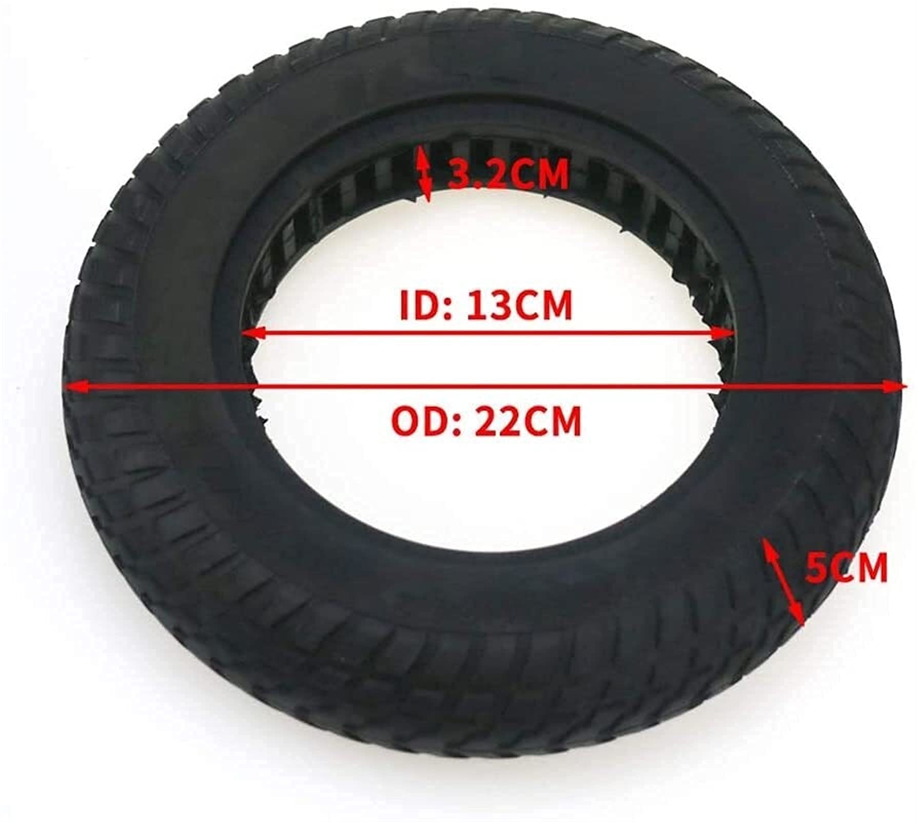Pneumatici per scooter elettrici pieghevoli, pneumatici pieni da 10 pollici, pneumatici esterni antiscivolo ammortizzanti 10x2/2.125/2.25/2.5, senza camera d'aria, pneumatici spessi e resistenti all'u