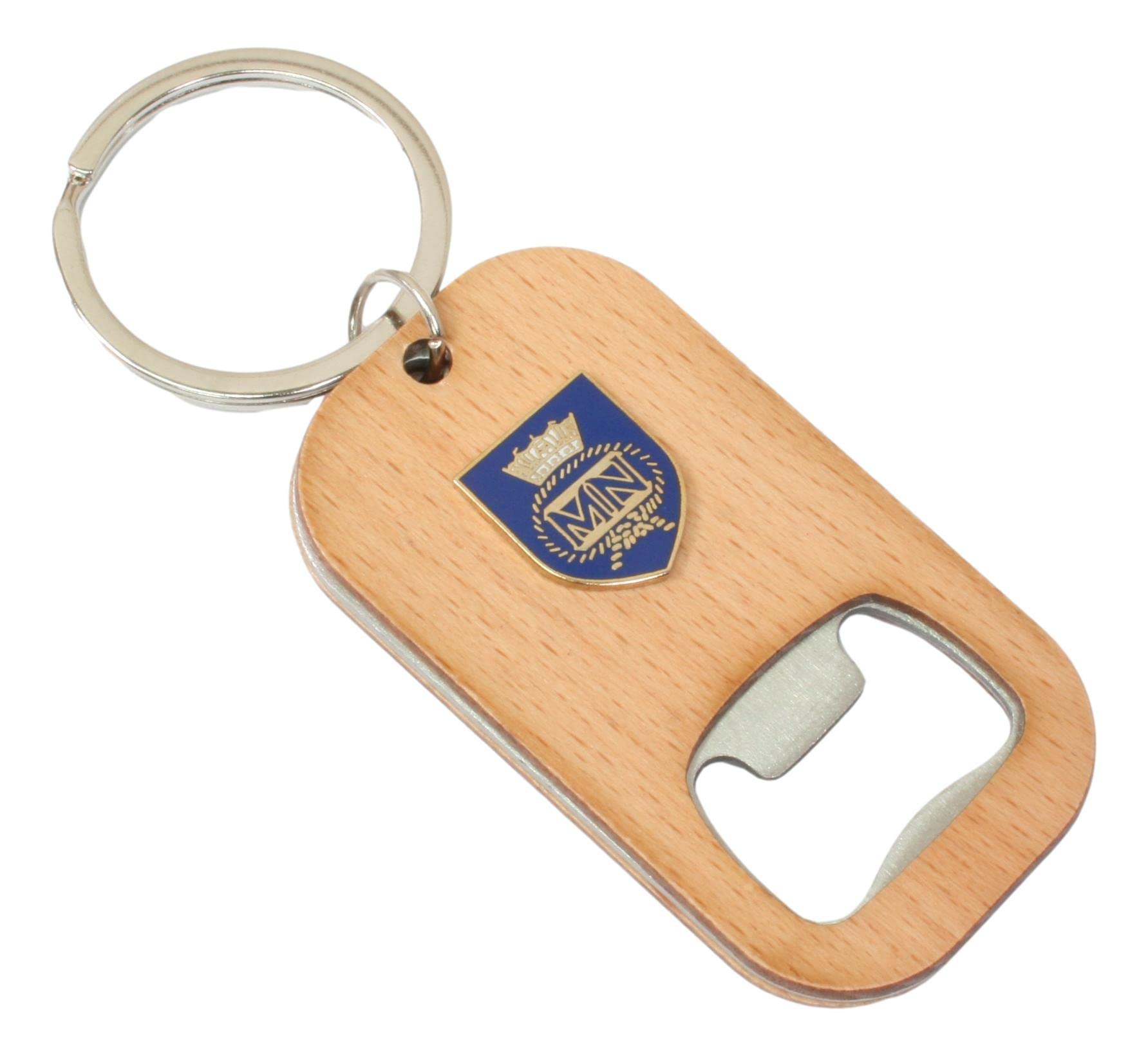 MN Shield Merchant Navy Keyring Bottle Opener Wooden Stainless Steel Key Chain Gift ME58