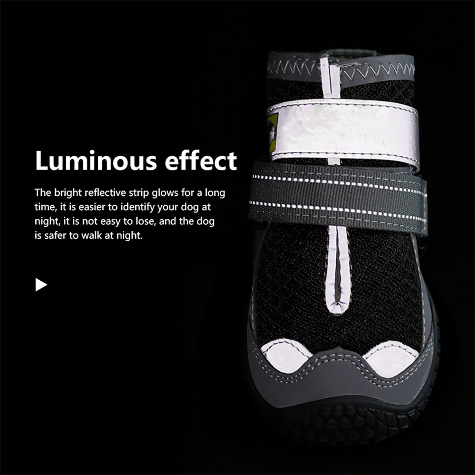Chaussures pour Animaux de Compagnie Bottes pour Chiens à Semelles de Montagne avec Sangles Réfléchissantes pour la Marche et la Course Protecteur de Patte en Néoprène Tous Temps