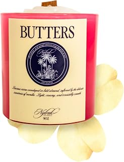 Nylrak™ Butters Hydrating Body Oil Candle | Warm Vanilla & Shea Butter Scent | Soy & Coconut Wax, Melts into Moisturizing Body Oil Lotion, Vegan and Hand-Poured | Spa-Quality Massage Candle 14 Oz