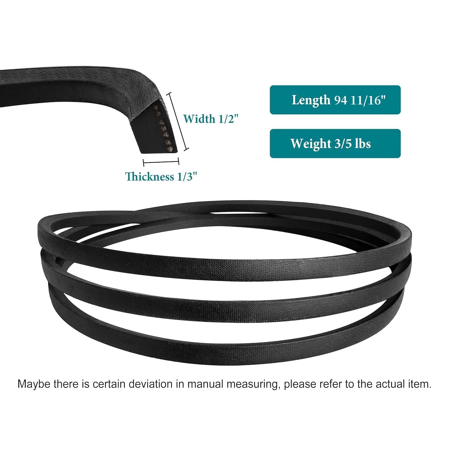 Deck Belt Replace 144959 Compatible with 42" Deck Crafts Man Mower - Mower Belt Compatible with Crafts Man LT1000 LTX1000 LT2000 917 Tractor, Pou LAN PD185H42ST Riding Mower, Hus qvarna Lawn Mower
