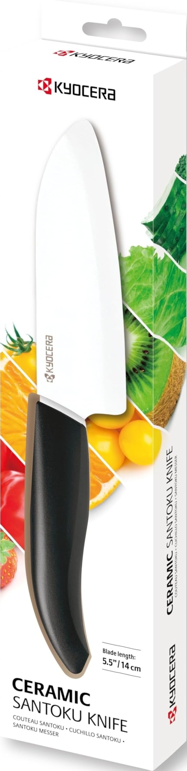 Kyocera FK140WH Couteau du Chef Trancheur Lame Céramique Noir
