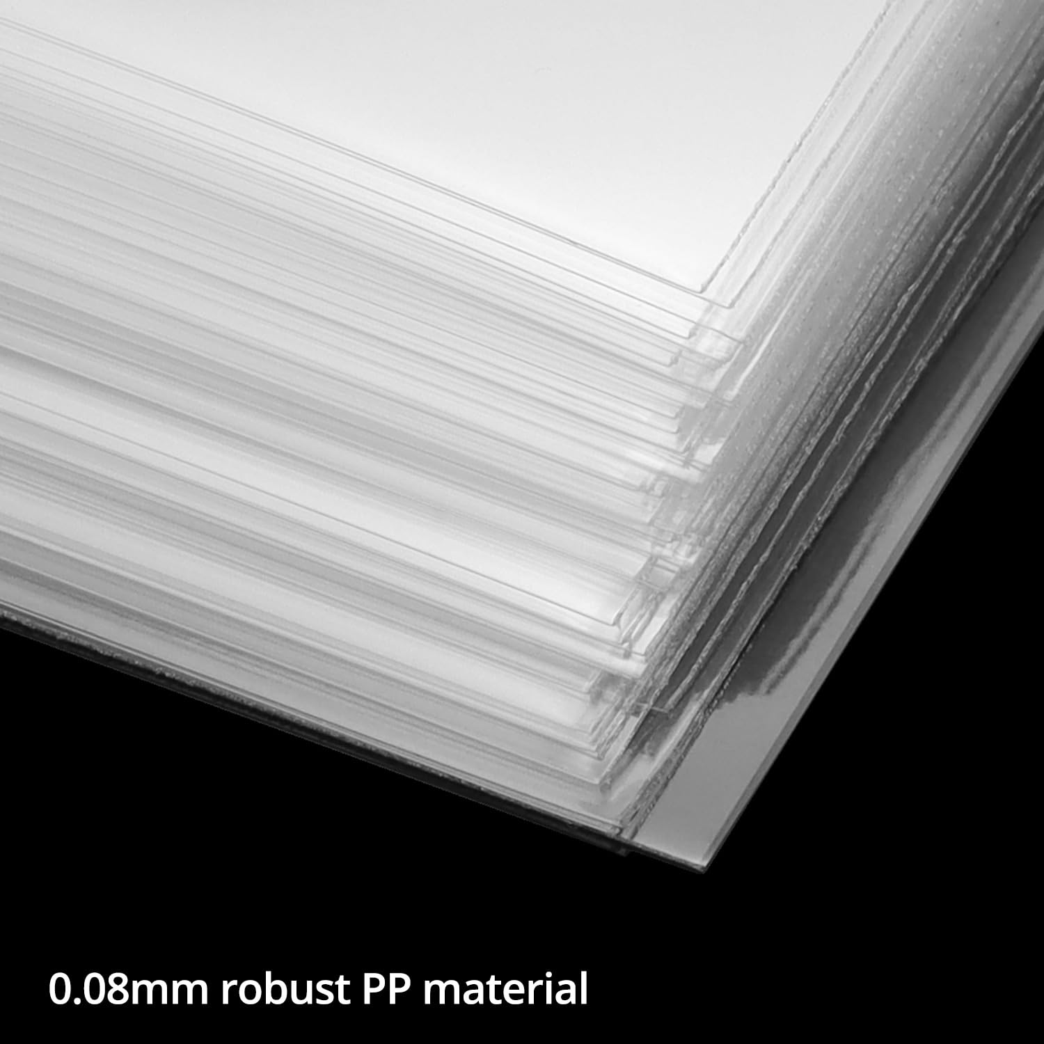 QWORK® Zewnętrzne koperty na płyty winylowe 30 cm, plastikowa ochrona płyt, do kolekcji muzycznych i przechowywania archiwalnego, 50 szt