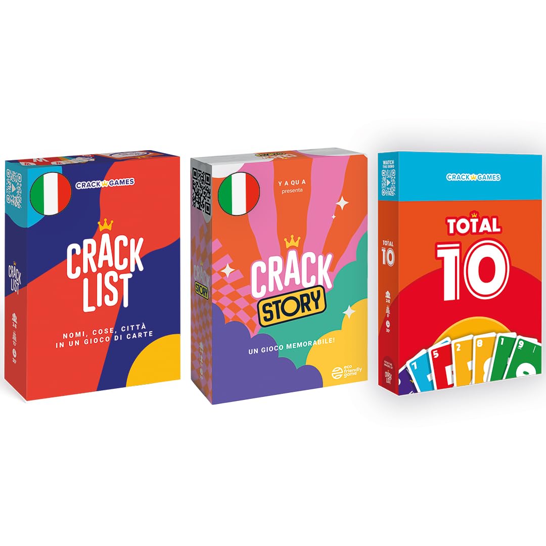 CRACK LIST Lotto 3 giochi famiglia Story + TOTAL 10 | Offerta estate | 2-8 giocatori | dai 10 anni