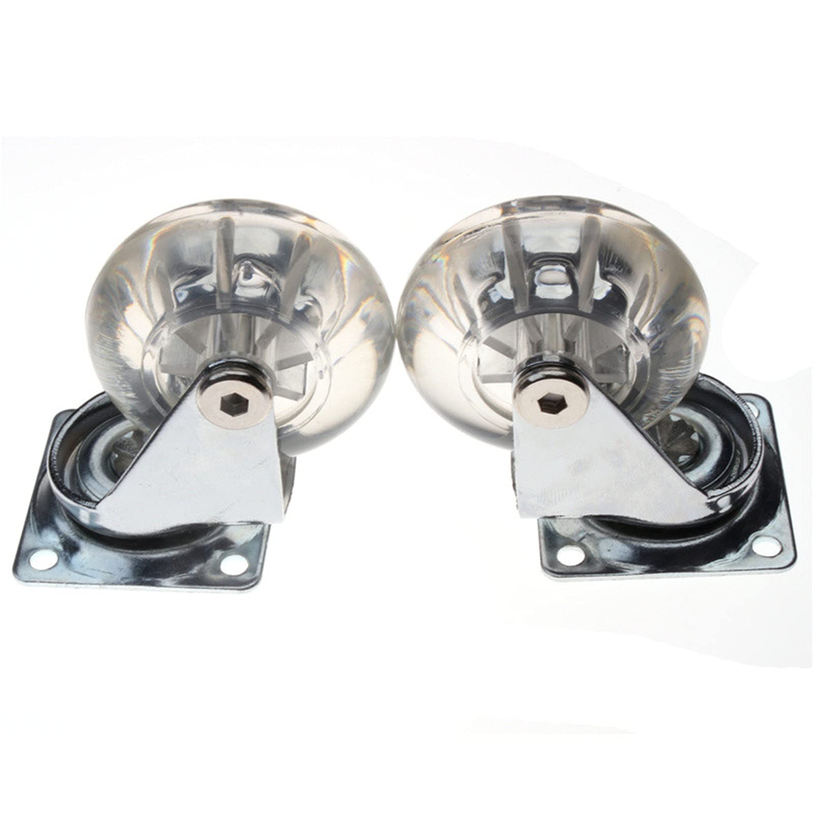 2/4/5 PCS Transparent PU roulettes de Meubles de Meubles de Meubles Lourds de roulettes pour la Chaise de Bureau de Voiture pour Enfants (Color : 5pcs)