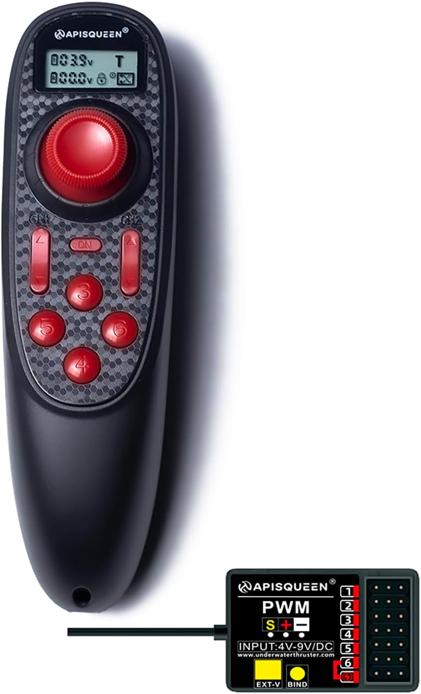 A300 6CH 2.4GHz RC Transmitter and Receiver Remote Controller Non-Waterproof with PWM 6 Channel Receiver for RC Boat