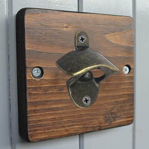 Miniatura 2 de Abrebotellas de montaje en pared, paquete de 2 abridores de botellas de cerveza estilo rústico vintage por Latomex