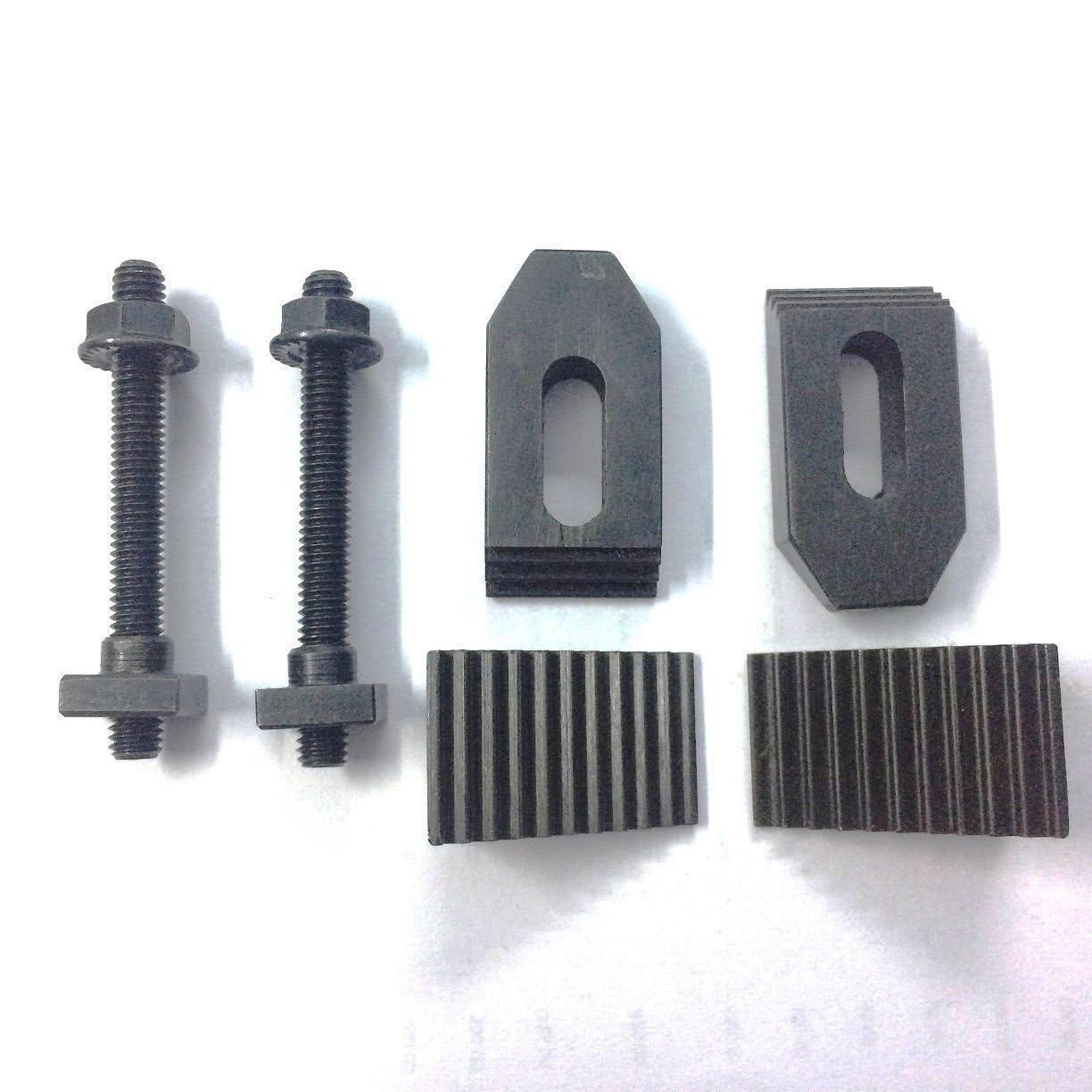 Tavola rotante per fresatrici, 100 mm, 4 fessure orizzontali e verticali con kit di morsetti M6 per strumenti di ingegneria
