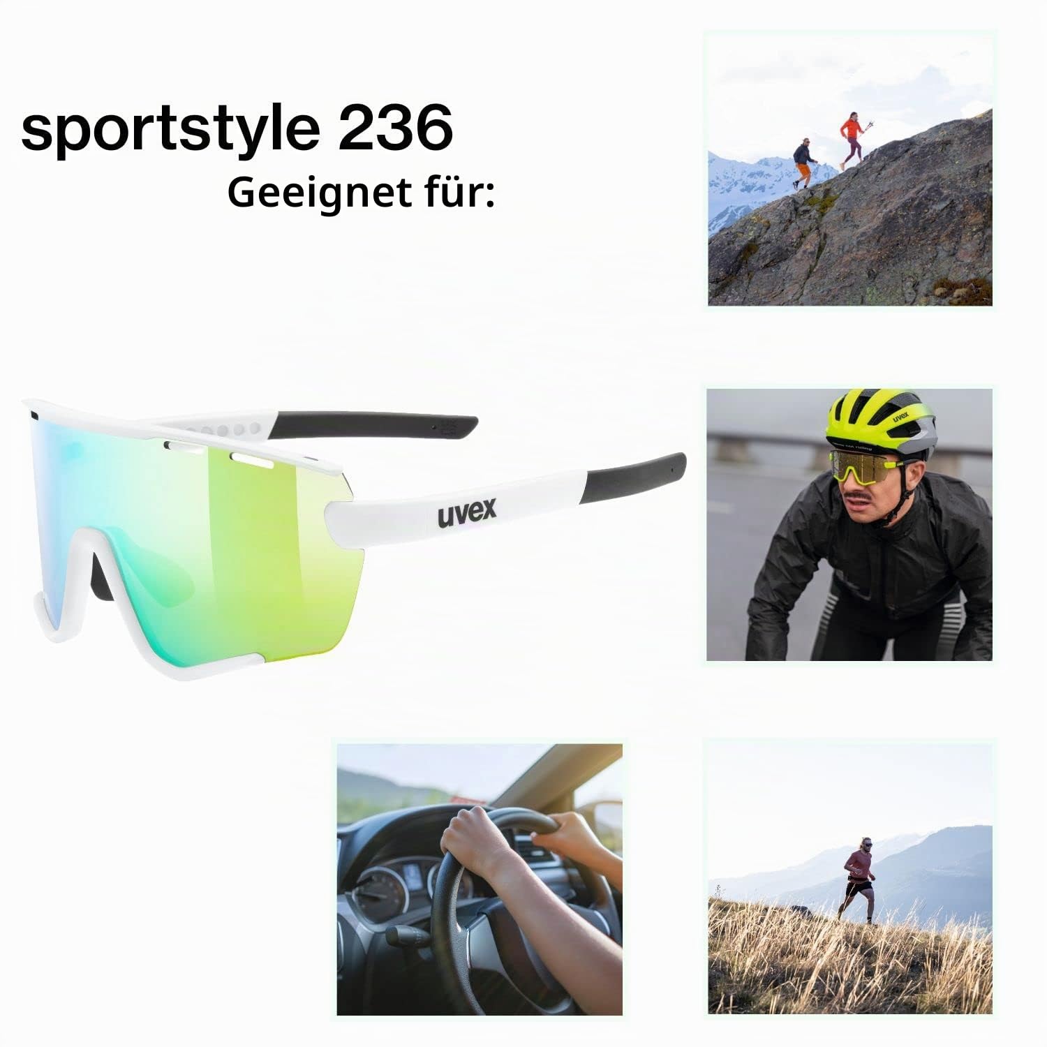 uvex sportstyle 236 Set - Sportbrille für Damen und Herren - inkl. Wechselscheiben - beschlagfrei