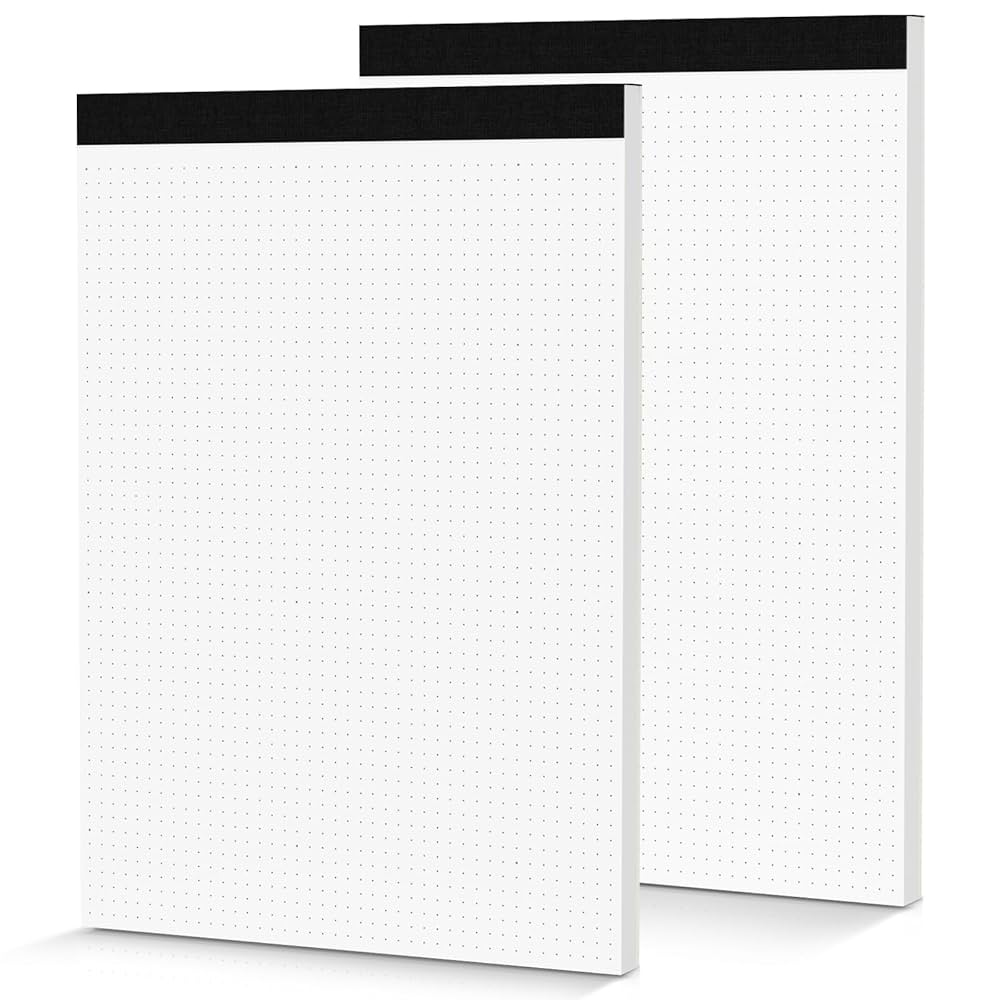 Amazon.com : Dot Grid Notepad 8.5 x 11, 2 Pack, 5x5 Dotted