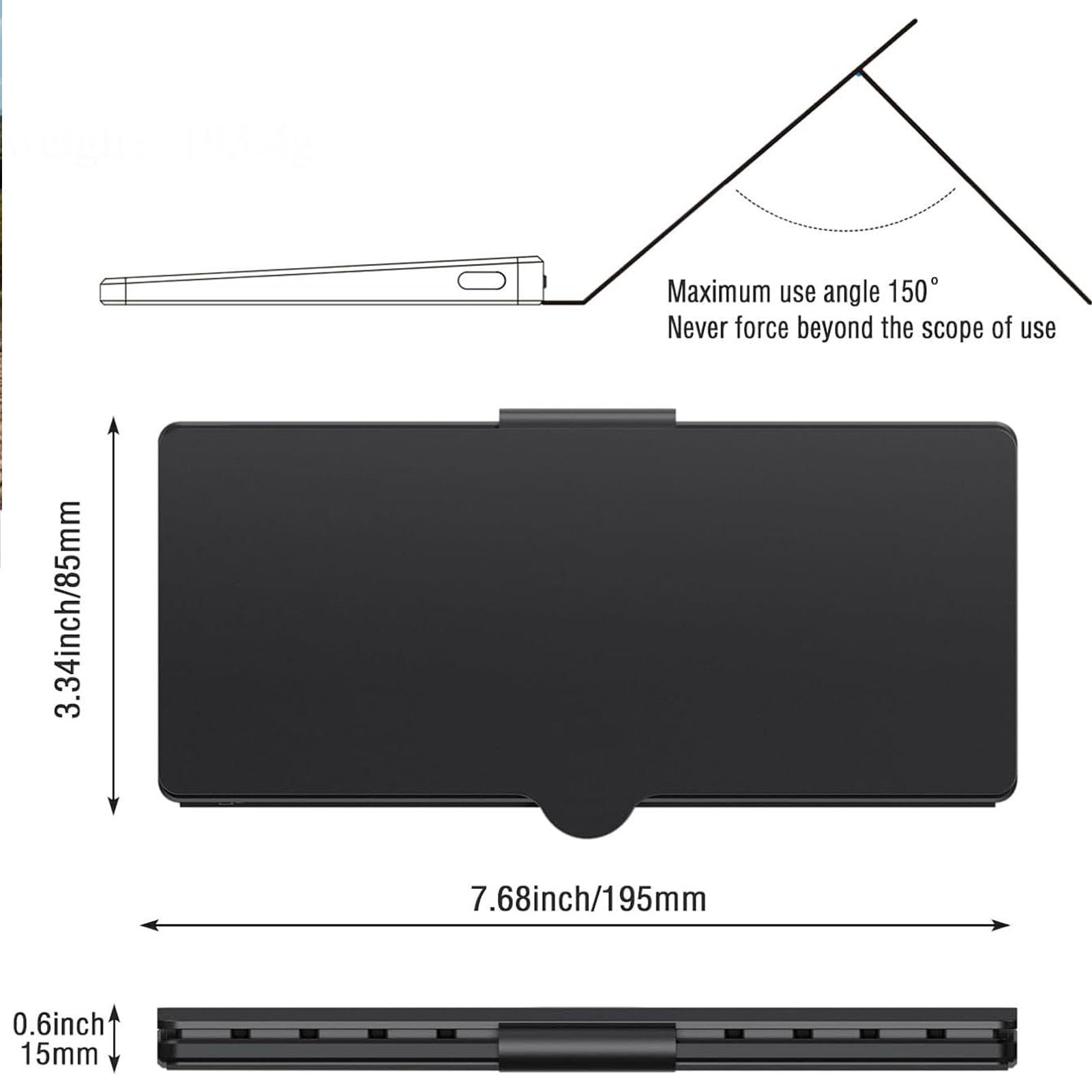 Annadue Tragbare Bluetooth-Tastatur, Tastatur mit Touchpad, 80 Stunden