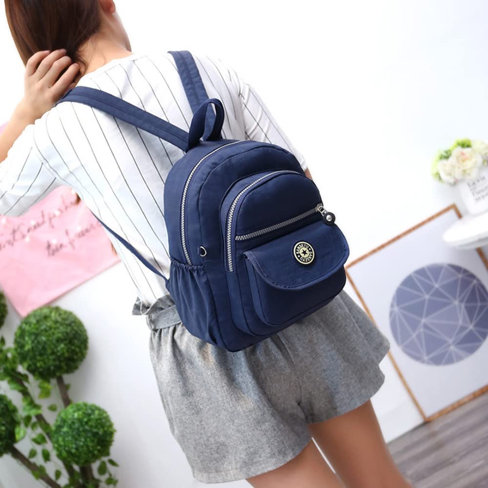 Laneko Mini sac à dos en nylon pour femme - Petit sac à dos léger - Mini sac à dos décontracté pour voyage