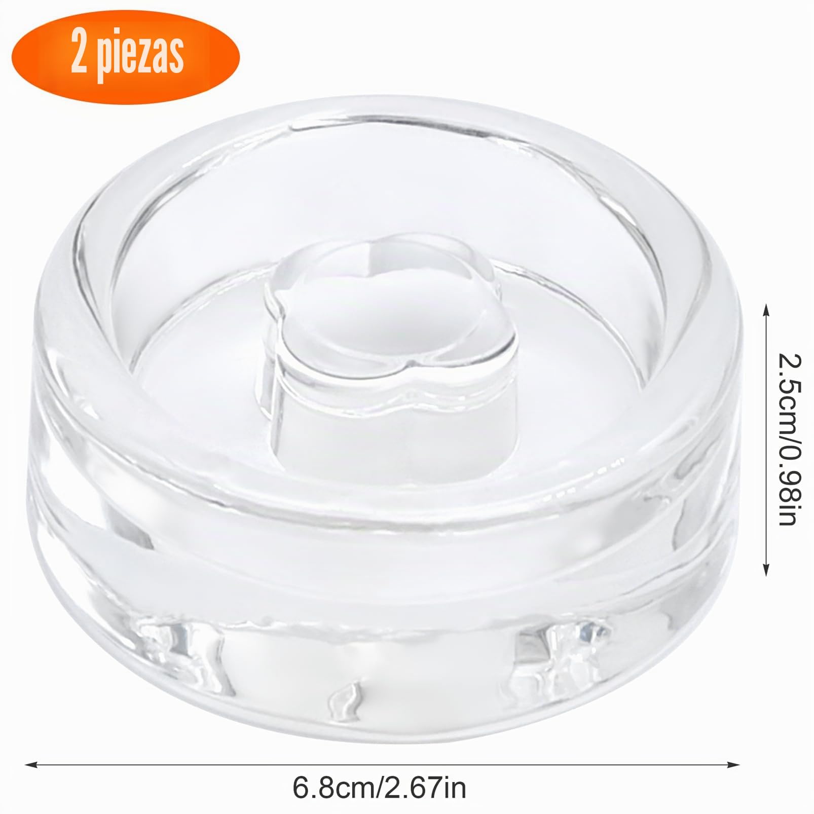 2 Pesos de Fermentación de Vidrio, Tarros de Fermentación de Boca Ancha de 7 cm para Eliminar el Exceso de Salmuera para Fermentar Encurtidos Chucrut