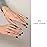 NAILOG Semi Cured Gel Nail Strips, Extra Long Nail Polish Strips (20 Pieces), Long Lasting Semi Cured Nail Stickers with Soft Glossy Gel Finish, Lake Dawn