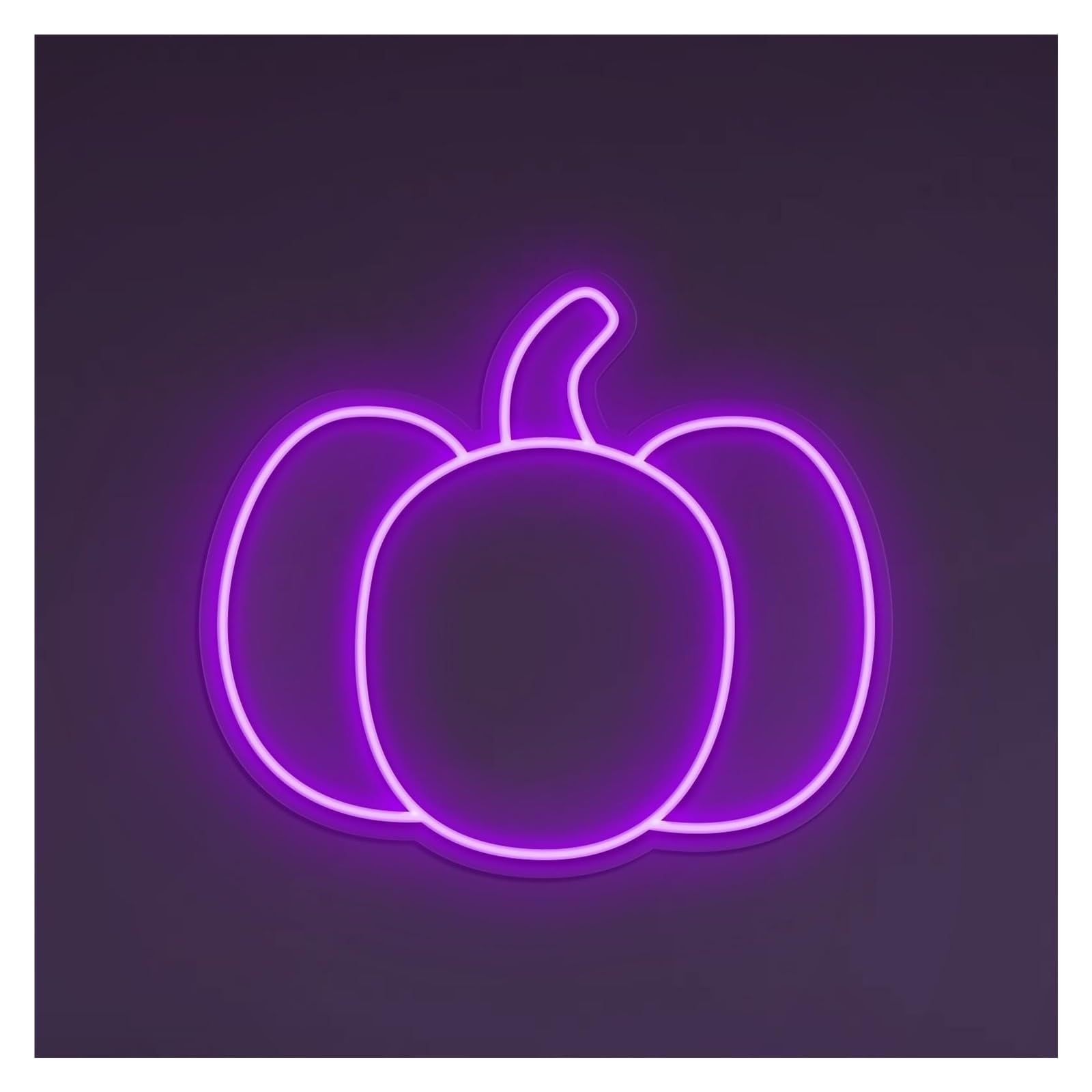 RONGCH Hanging Art Signs Pumpkin Neon Sign, Suitable for Horror House Decor with Brightness Adjustable 30cm(Purple)
