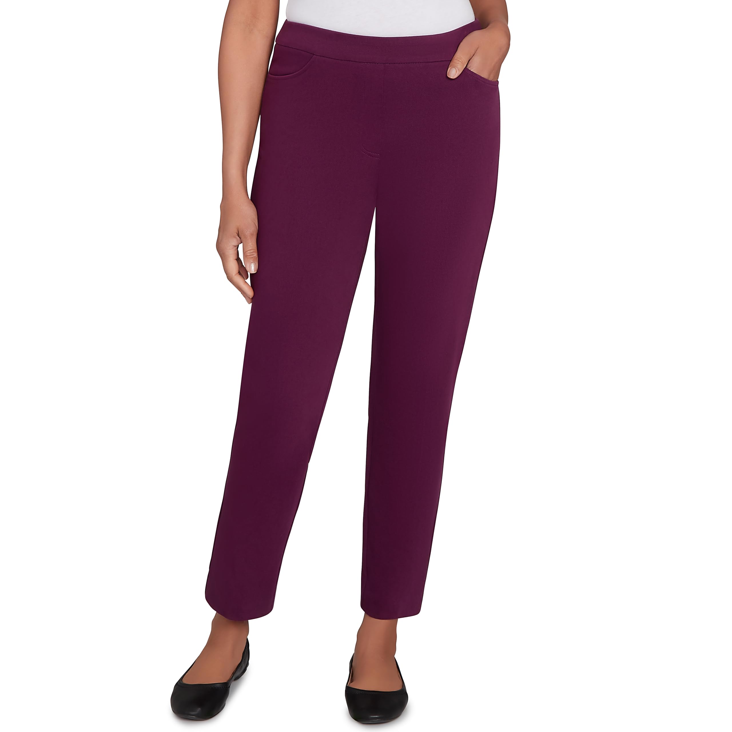 Alfred Dunner Fitted Twill Medium Length Pant