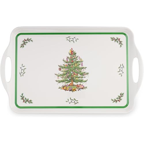Pimpernel Christmas Tree Christmas Tree Large Handled Tray - Green