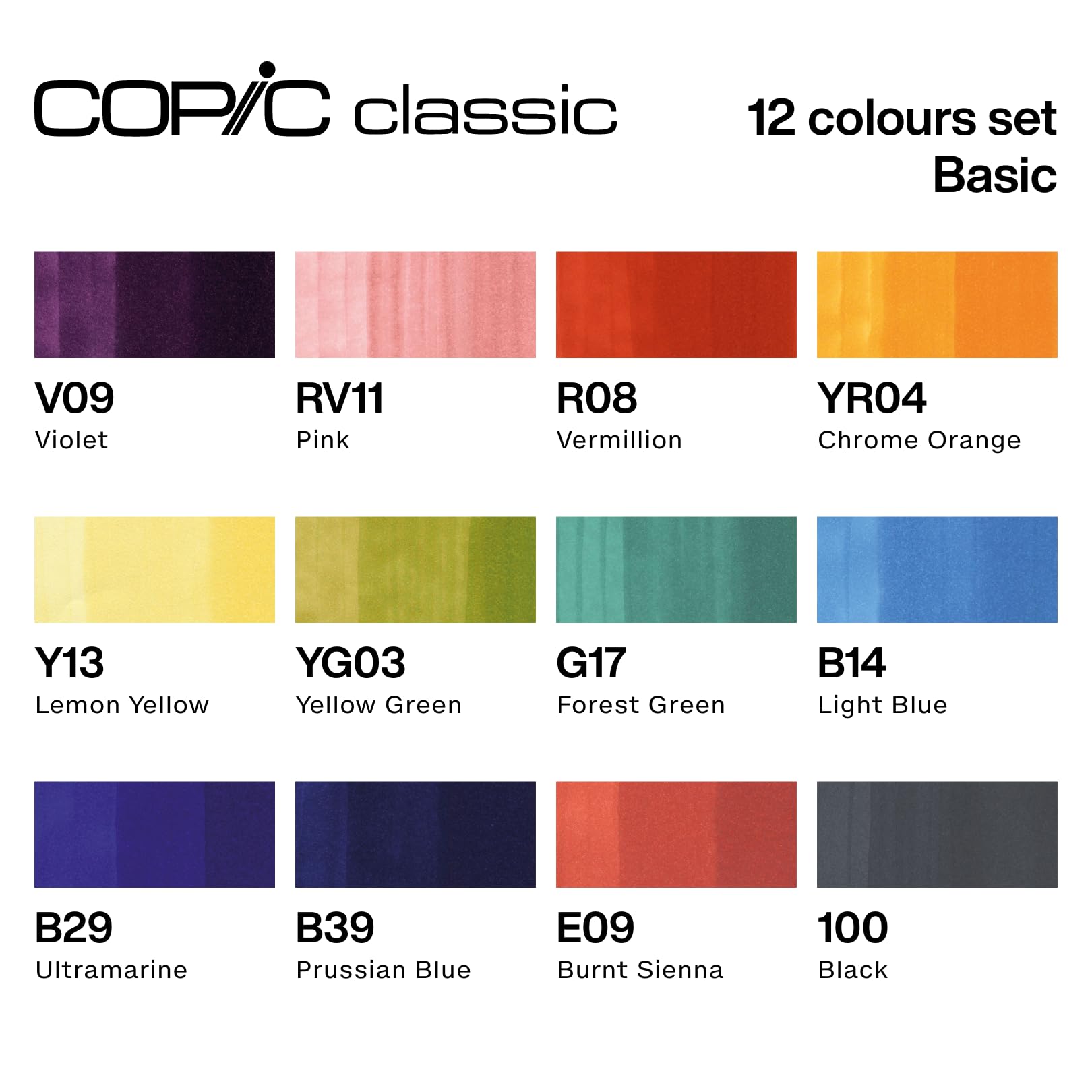 Amazon.co.jp: コピック(COPIC) Too コピック クラシック 12色セット
