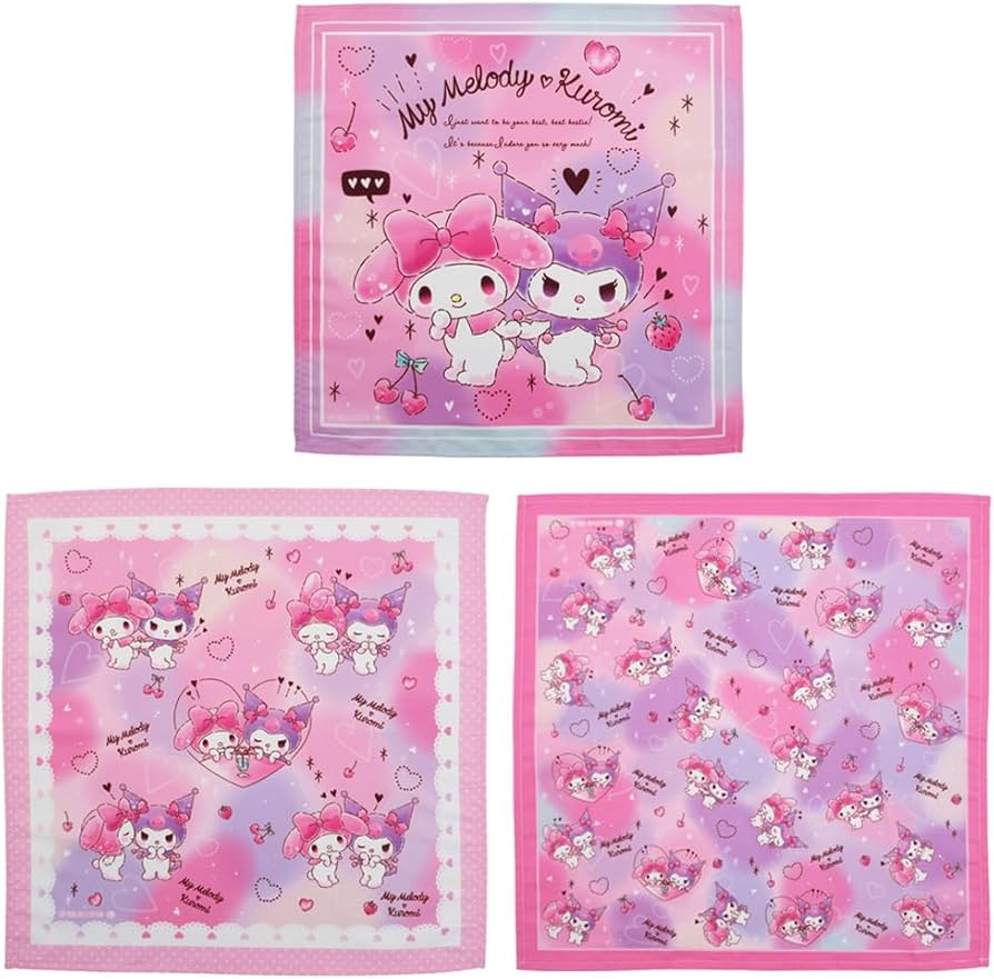 Amazon｜サロンジェ マイメロディ&クロミ 43601 ナフキン3枚セット