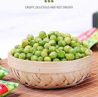 WSYLS Crispy Green Pea Snack - Healthy and Delicious Crunch Ready-to-eat Snacks Small Packaging 40pcs (Spicy flavor)