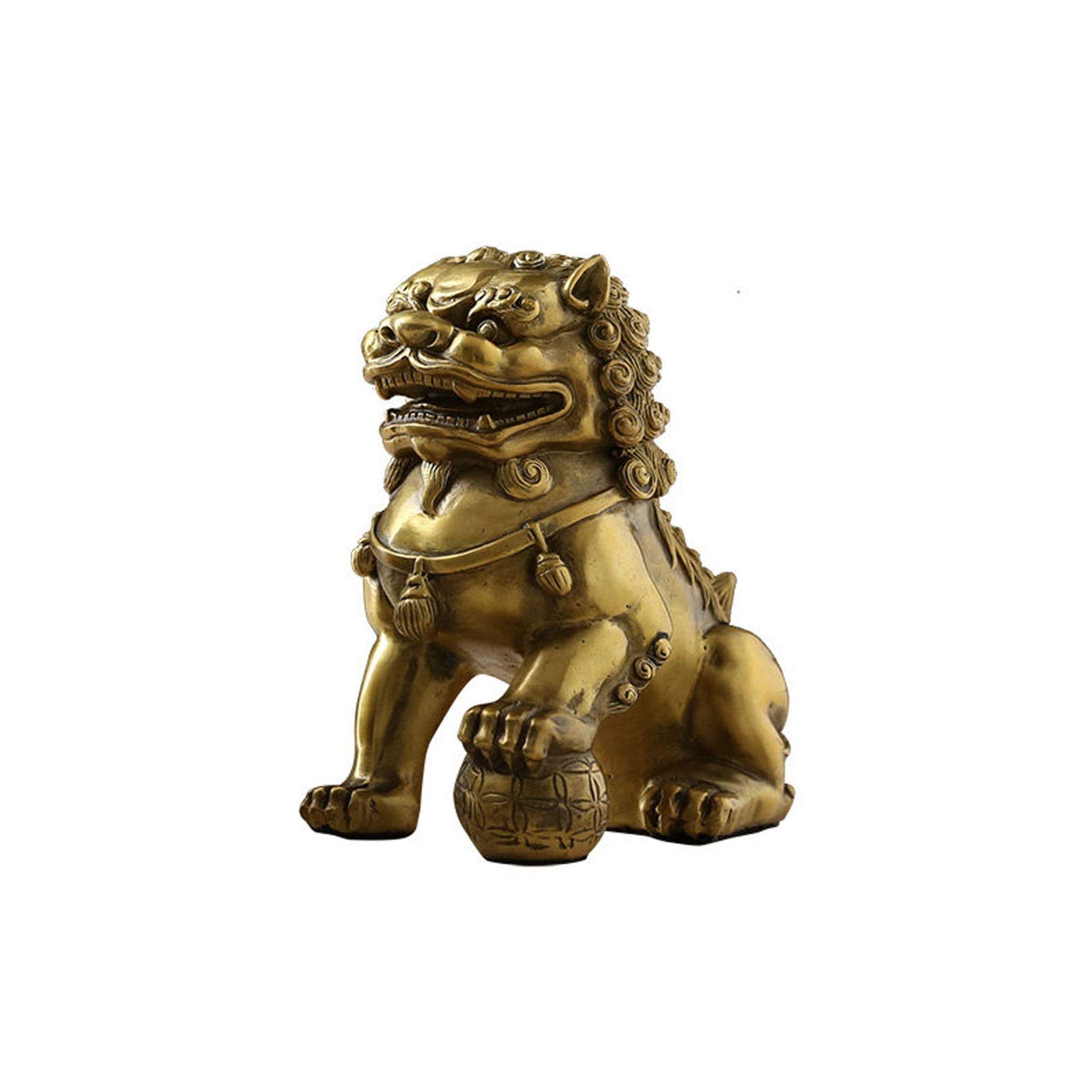 SnamicE Art Decorative Pure Brass Sculpture, Retro Sculpture Pure Copper Lion Ornaments,Animal Crafts Desktop Decoration Statue Home Furnishings Ornaments Ornament Figurine,