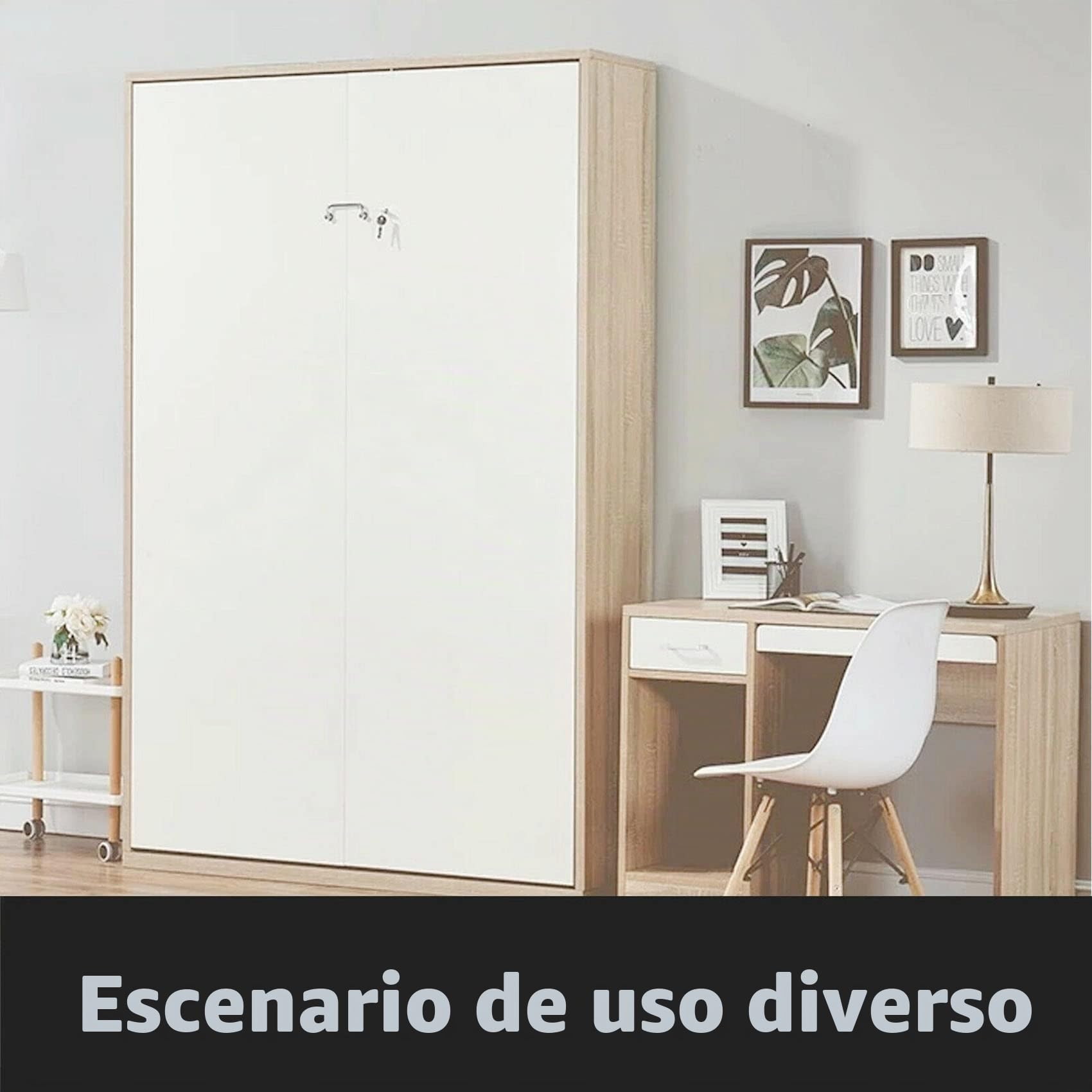 Kit de herrajes para Cama Murphy DIY, Cama de Pared de Montaje Vertical Plegable, Mecanismo de Resorte, herrajes de Soporte para Cama King Queen de Servicio Pesado
