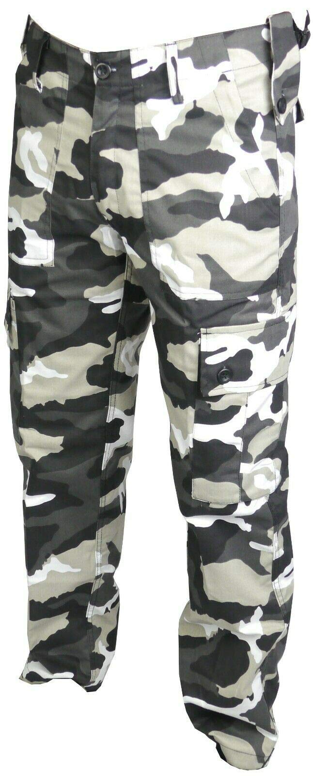 Blue Castle/Boston Army Cargo Camo Combat Work Trousers - Urban Camo - 46 Waist 33 Leg