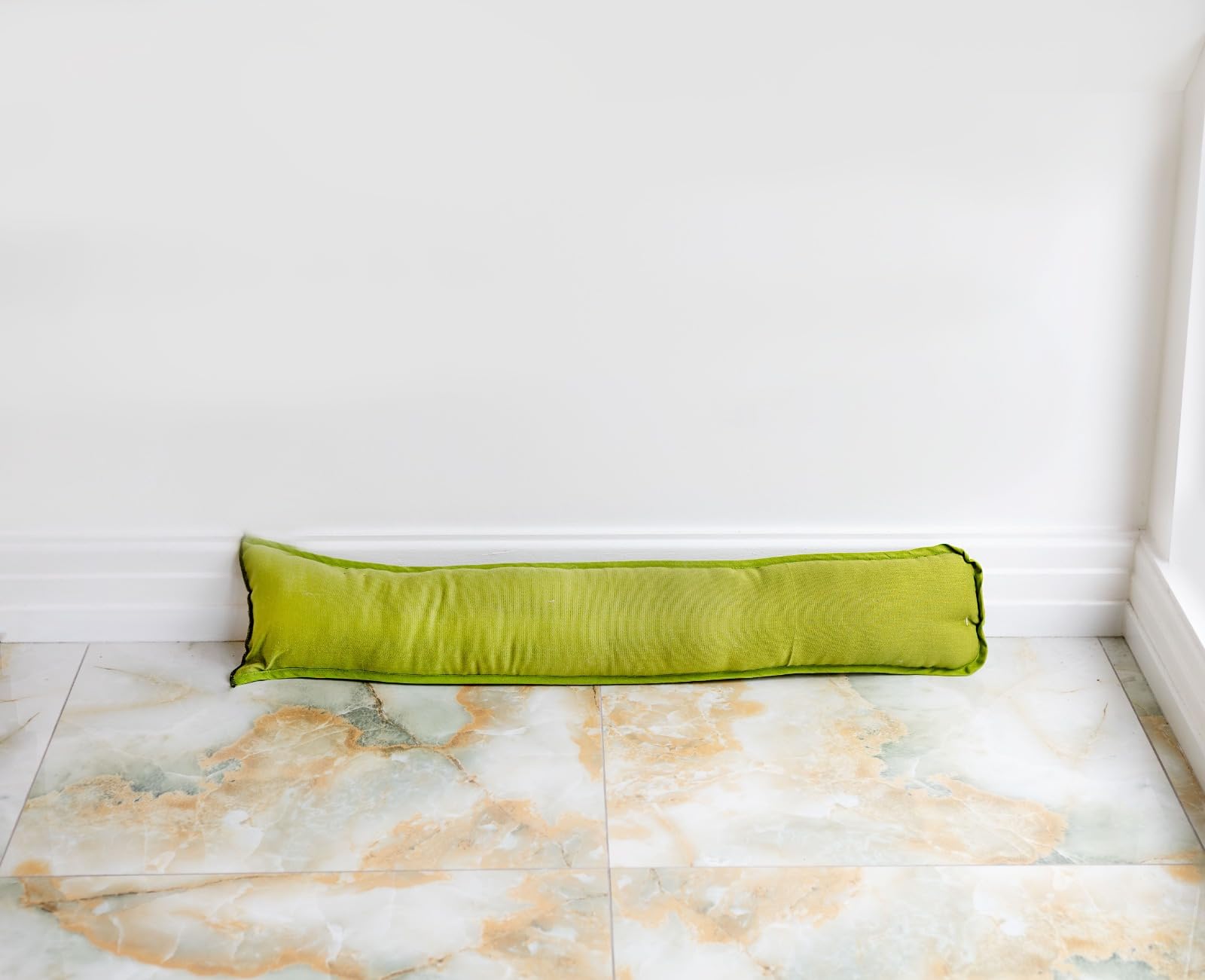 Door Draught Excluder - Under Door Stops Decorative Wind Stopper 92cm for Door & Window, Door Draft Stopper Snake Insects & Noise Stopper Blocker for Bottom of Door - Pack 1 (Lime Green)