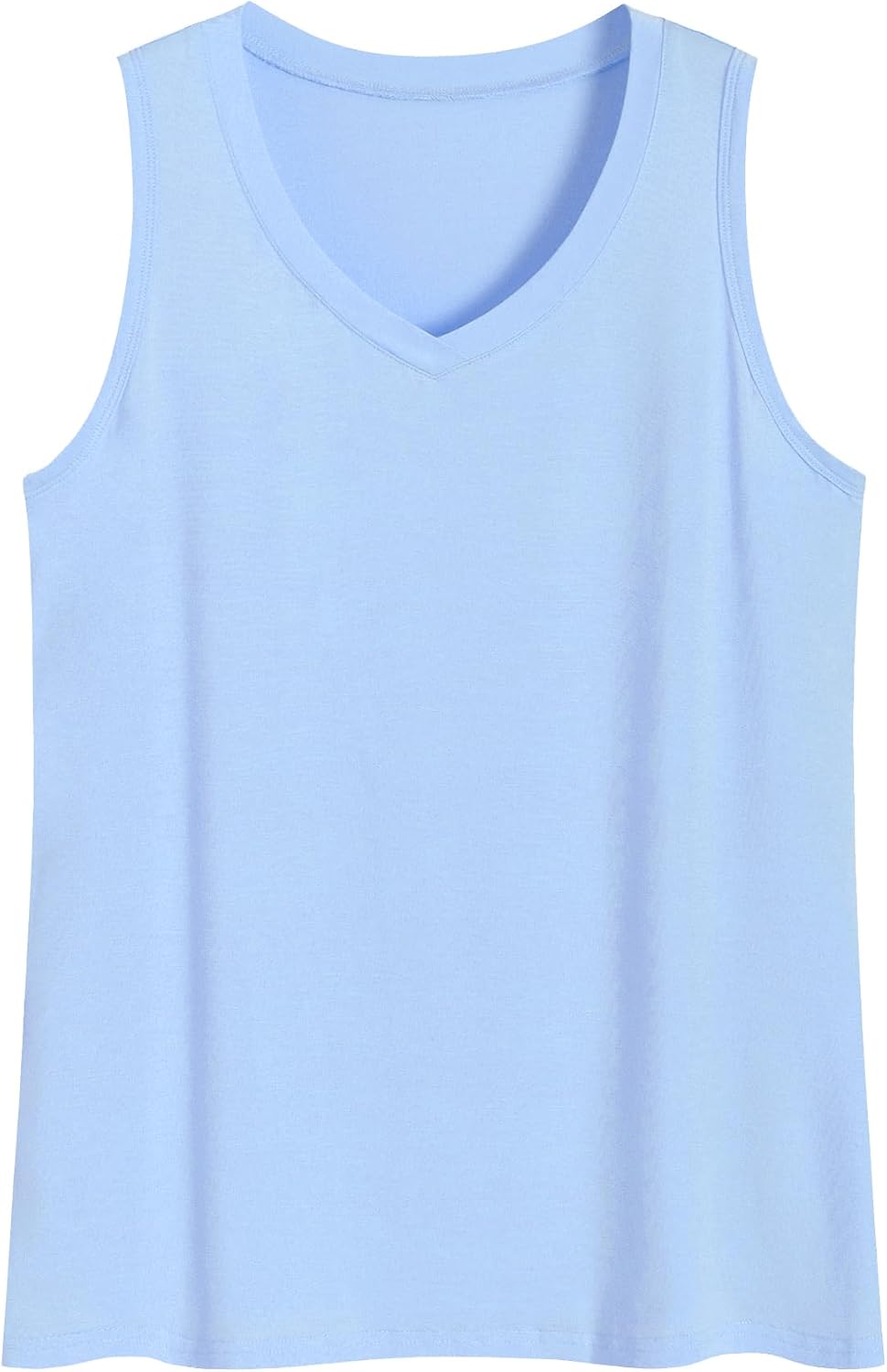 Latuza Women's Bamboo Viscose Pajama Tank Top V Neck Sleeveless Sleep T-Shirt