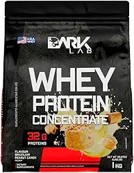 Whey Protein Concentrado Dark Lab, 1kg, Paçoca, Ganho de Massa Muscular