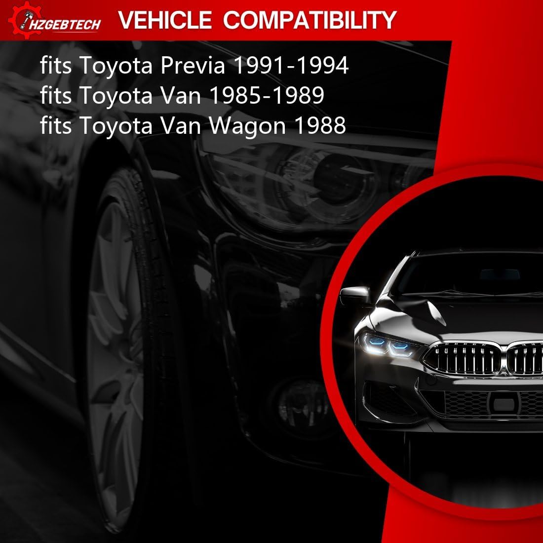 1x Rear Drum Brake Hardware Kit Replacement fits Toyota Van 2.2L RWD 1986 1987 1988 1989, fits Previa 2.4L 1991 1992 1993 1994, fits Van Wagon 2.2L 1988