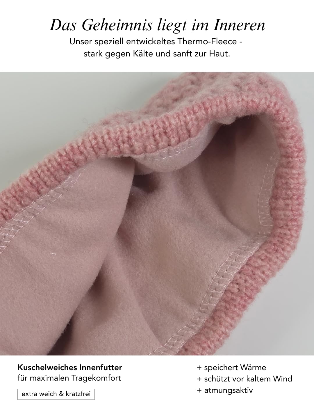 Baesics Stirnband Damen Rosa - Winter Ohrenwärmer warm Waffelmuster | Mit weichem Fleece-Innenfutter, dehnbar, 48-58 cm, Unisex für Damen und Herren. Feines Waffelmuster für Sport und Alltag