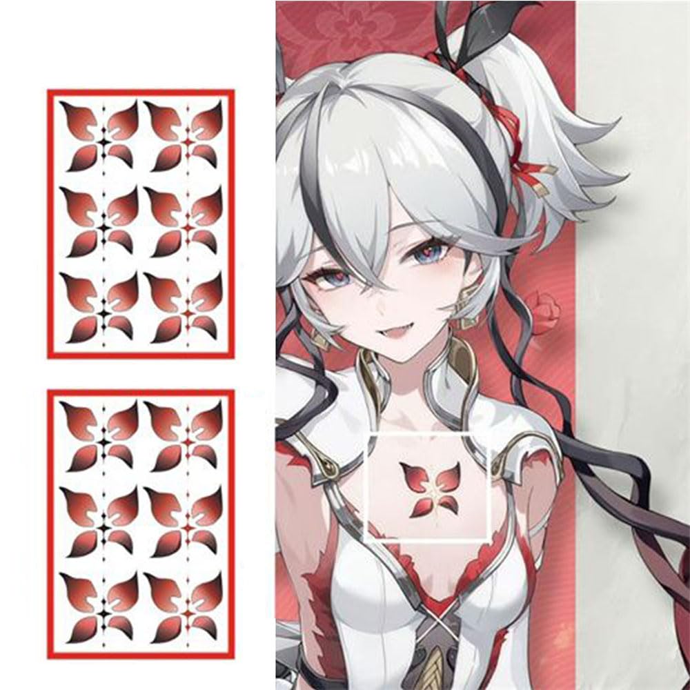 Amazon.co.jp: 鳴潮 ツバキ タトゥーシール 鳴潮 ツバキ コスプレ 道具