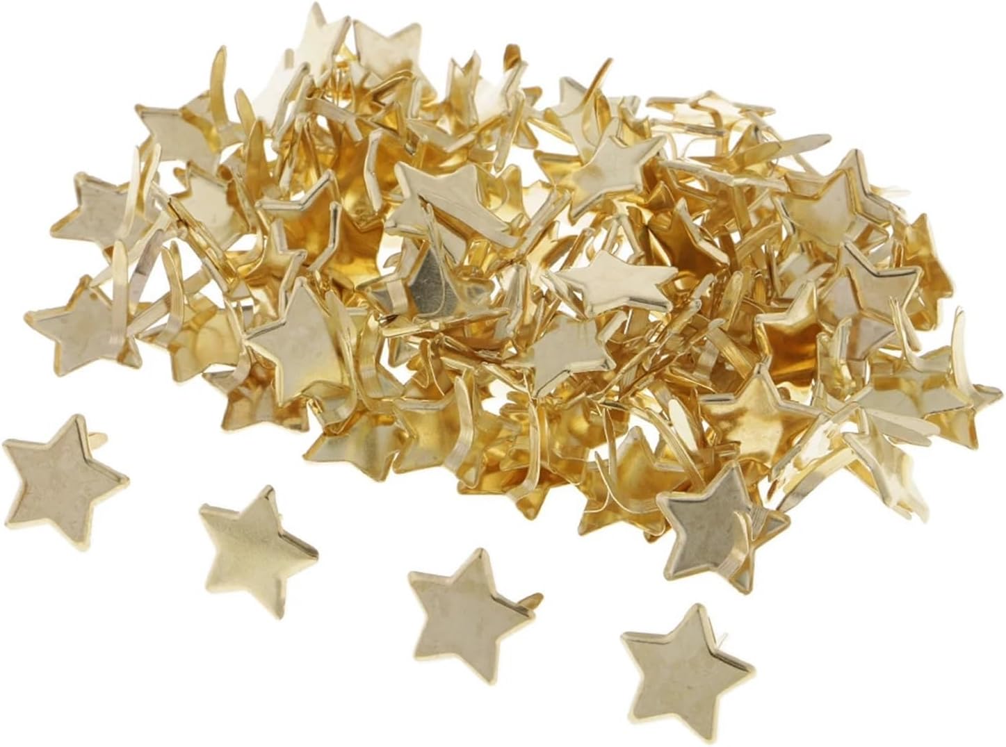 500pcs Gold Star Split Pins Metal Brads Paper Fasteners Scrapbooking